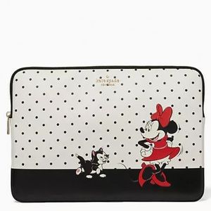 - Kate Spade Disney X  Minnie Mouse Universal Laptop Sleeve Polka Dots Blk…